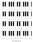 Printable Blank Piano Two Octaves