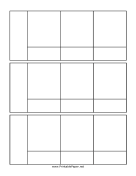 Printable Blank Three Panel Comic Template