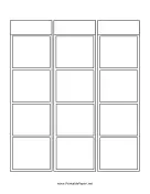 Printable Blank Vertical Comic Strip