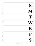 Block Letters Weekly Planner