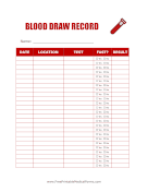 Blood Draw Record