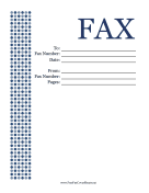 Blue Dots fax cover sheet