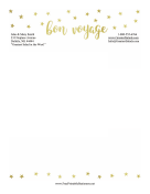 Bon Voyage Stationery Stars stationery design