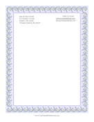 Border With Waves stationery design