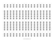 Printable Breadboard Template (numbered)