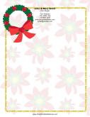 Bright Green Wreath stationery design