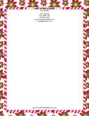 Bright Poinsettias stationery design