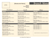 Brunch Menu