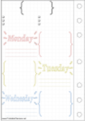 Bullet Journal Mon-Wed