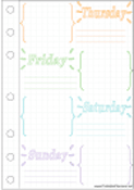 Bullet Journal Thurs-Sun