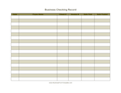 Business Checking Record