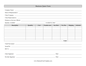 Business Quote Form