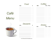 Cafe Menu