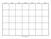 Printable Calendar - 1 Month by Day