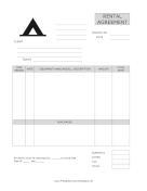 Camping Supplies Rental Agreement Template