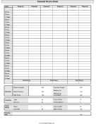 Printable Canasta Scoresheet