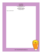 Candy Corn Halloween Letterhead