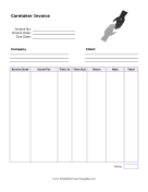 Caretaker Invoice Template