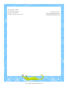 Cartoon Crocodile stationery design