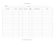 Case Tracking Log