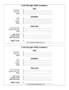 Cash Receipt Daily Summary