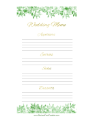 Catering Menu Wedding