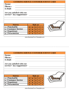 Catering Service Customer Survey Card