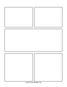 Printable Center Action Comic Page