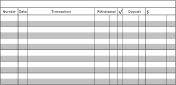 Printable Check Register