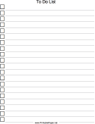 Printable Checklist To Do List