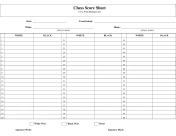 Printable Chess Score Sheet