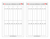 Printable Chicago Bridge Scoresheet