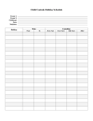 Child Custody Holiday Schedule Worksheet