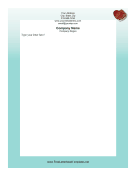 Chocolates Blue Valentines Letterhead