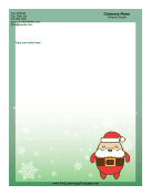 Christmas Letterhead Cute Santa