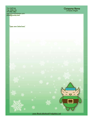 Christmas Letterhead Green Elf