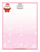 Christmas Letterhead Happy Santa