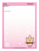 Christmas Letterhead Pink Elf