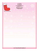 Christmas Letterhead Stocking Snowflakes