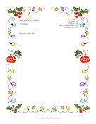 Christmas Lights And Holly