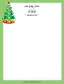 Christmas Tree with Gifts stationery design