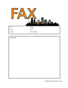 Cityscape fax cover sheet