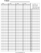 Printable Class Attendance Paper