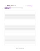 Printable Class Notes