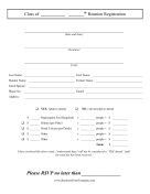 Class Reunion Registration