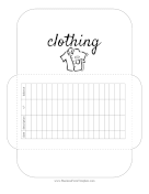 Clothing Cash Envelope