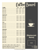 Coffee Menu