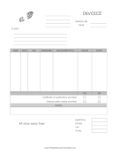 Collectible Shoes Invoice Template