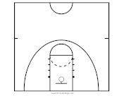 Printable College Mens Basketball Half-Court Diagram