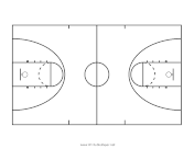 Printable College Womens Basketball Court Diagram